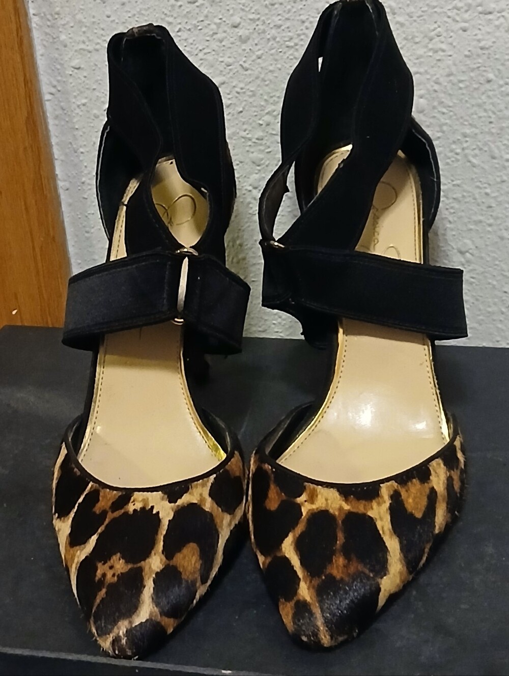 Jessica Simpson Leopard Print Calf Hair Stiletto Heels Pumps Size 9M